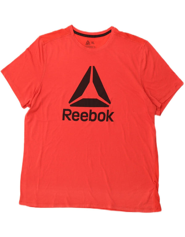 Ανδρικό γραφικό T-Shirt REEBOK Top XL Red Polyester Sports