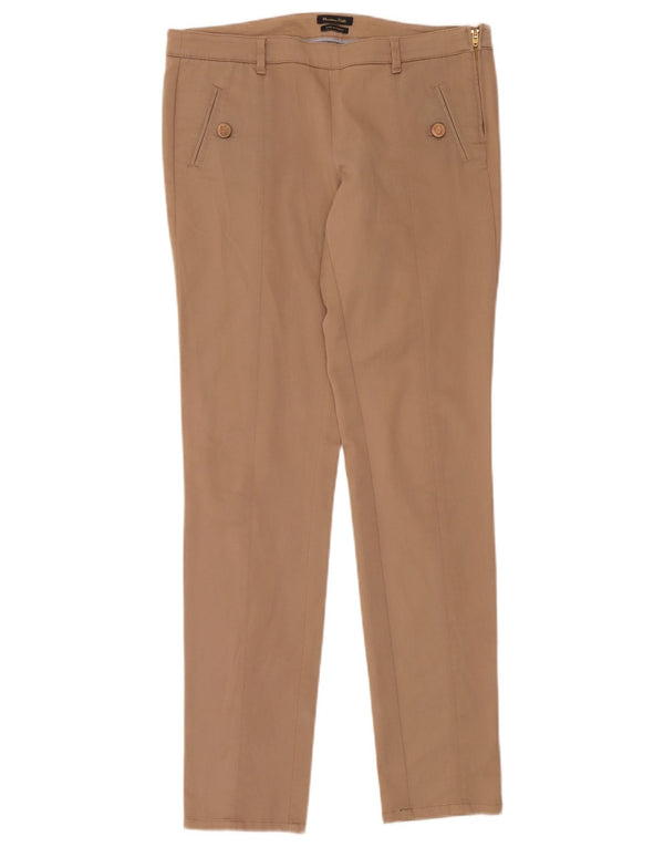 Massimo Dutti Γυναικείο λεπτό παντελόνι Chino EU 38 Small W28 L32 Beige βαμβακερό