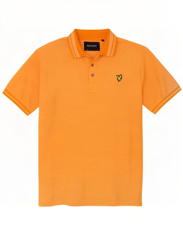 Ανδρικό πουκάμισο πόλο Lyle & Scott 2XL πορτοκαλί βαμβακερό