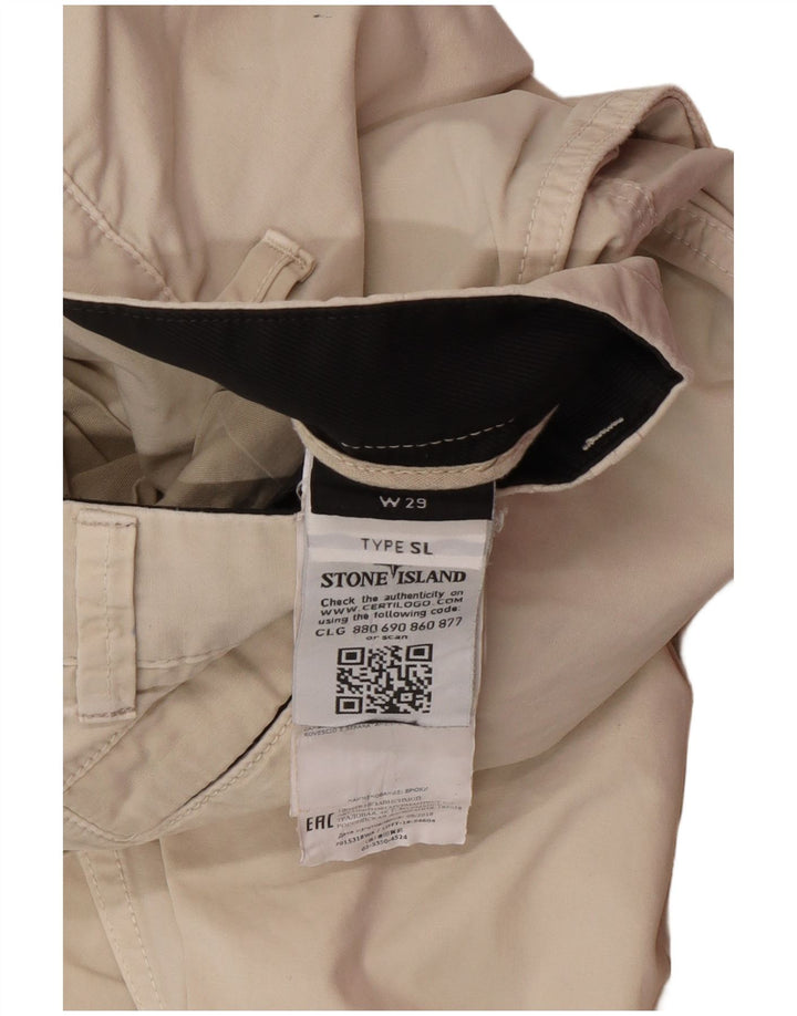 STONE ISLAND Ανδρικό Slim Cargo Παντελόνι W29 L29 Μπεζ Βαμβακερό