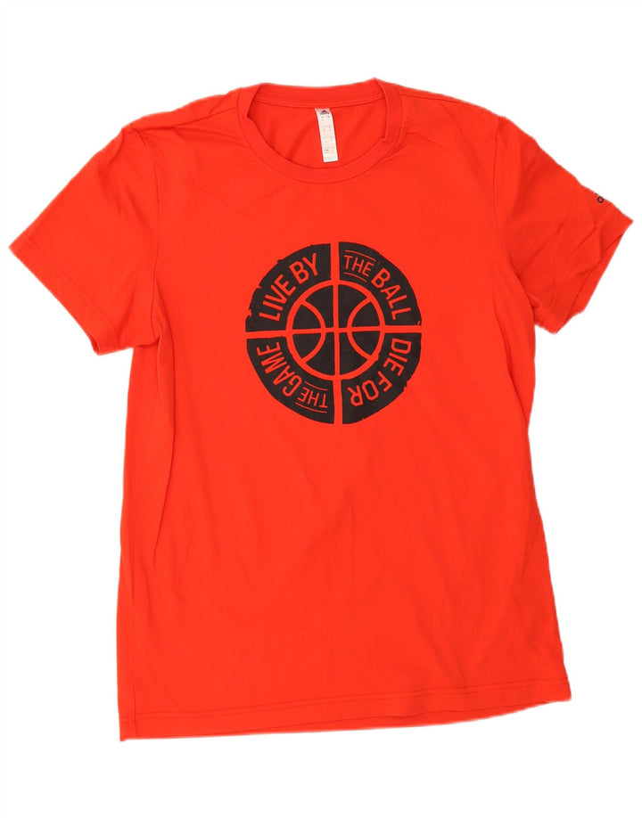 Ανδρικό γραφικό T-Shirt Adidas Top Μεσαίο κόκκινο βαμβακερό