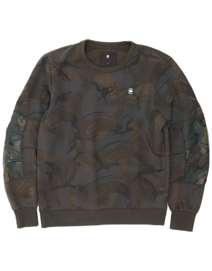 Ανδρικό φούτερ G-Star Jumper Μεγάλο Χακί Καμουφλάζ Πολυεστέρας