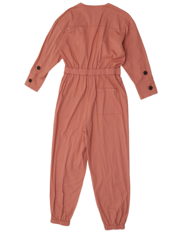 Zara γυναικεία μακρυμάνικη φόρμα UK 10 Small Pink Cotton