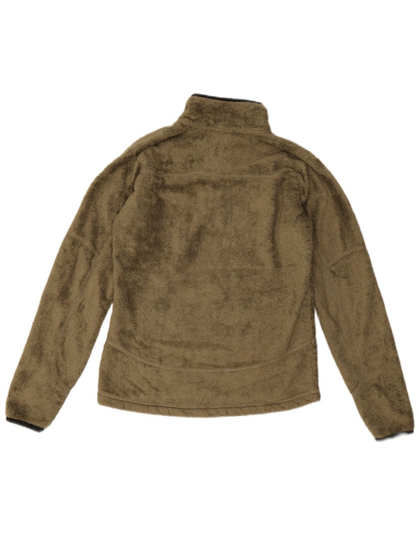 Jack Wolfskin γυναικείο φερμουάρ με λαιμόκοψη φλις άλμα UK 10 Small Khaki Polyester