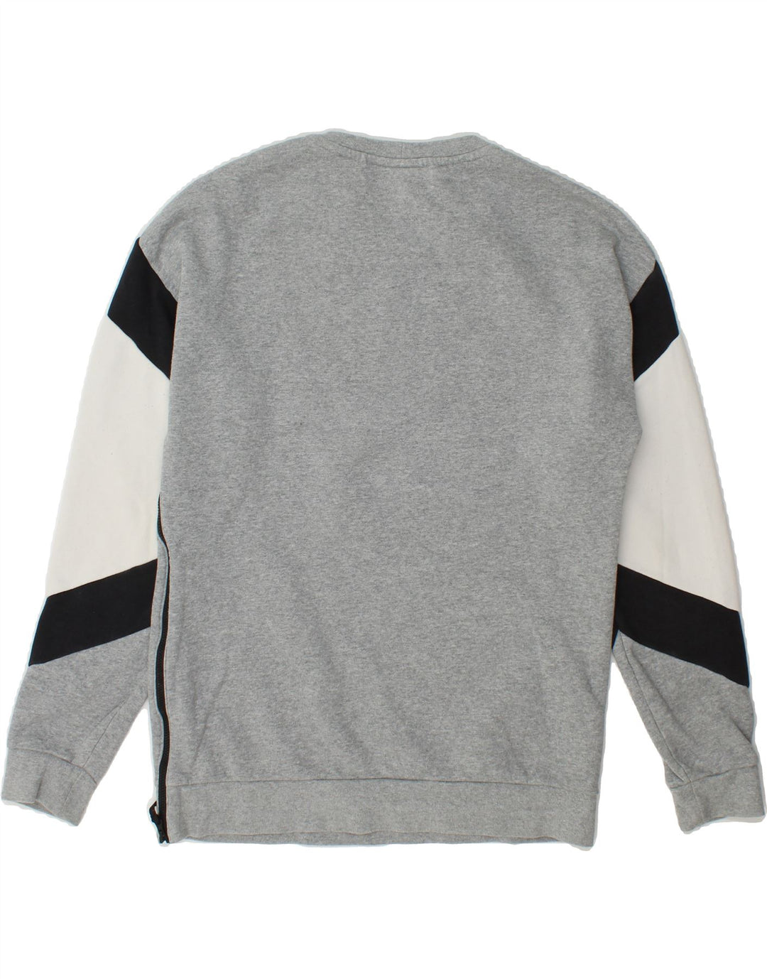 NIKE Mens Graphic Sweatshirt Jumper Small Grey Colourblock Cotton Vintage Nike and Second-Hand Nike from Messina Hembry 