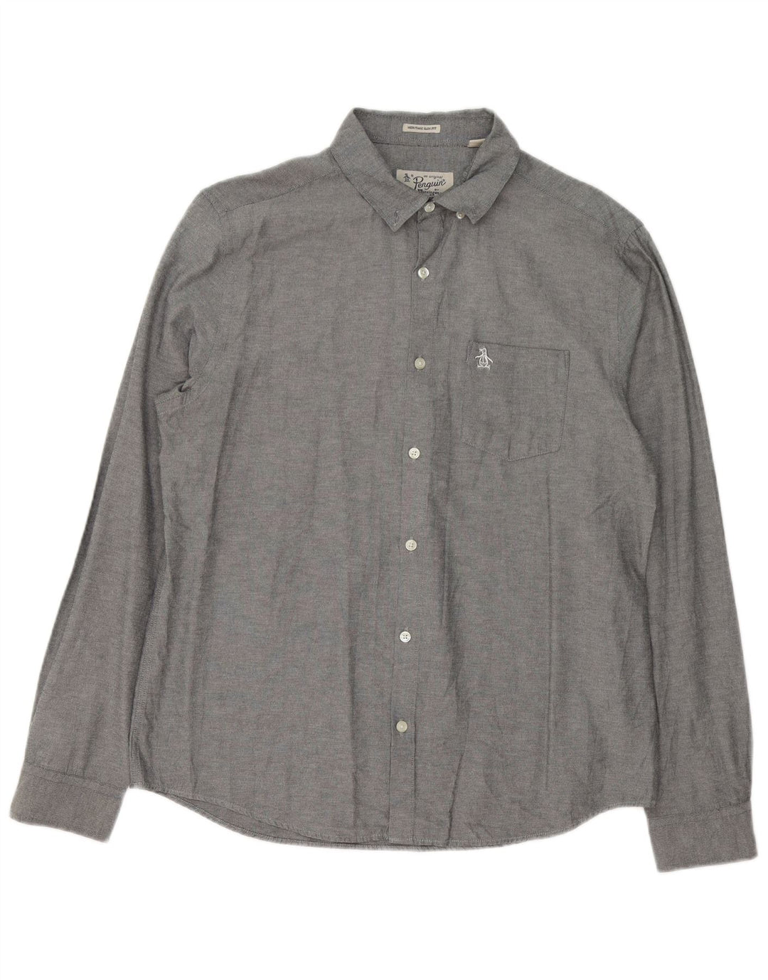 Ανδρικό πουκάμισο Penguin Heritage Slim Fit με μεγάλο γκρι φλιτζάνι