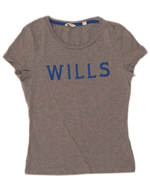 Γυναικείο γραφικό μπλουζάκι Jack Wills Top UK 6 Small Grey Flecked Cotton