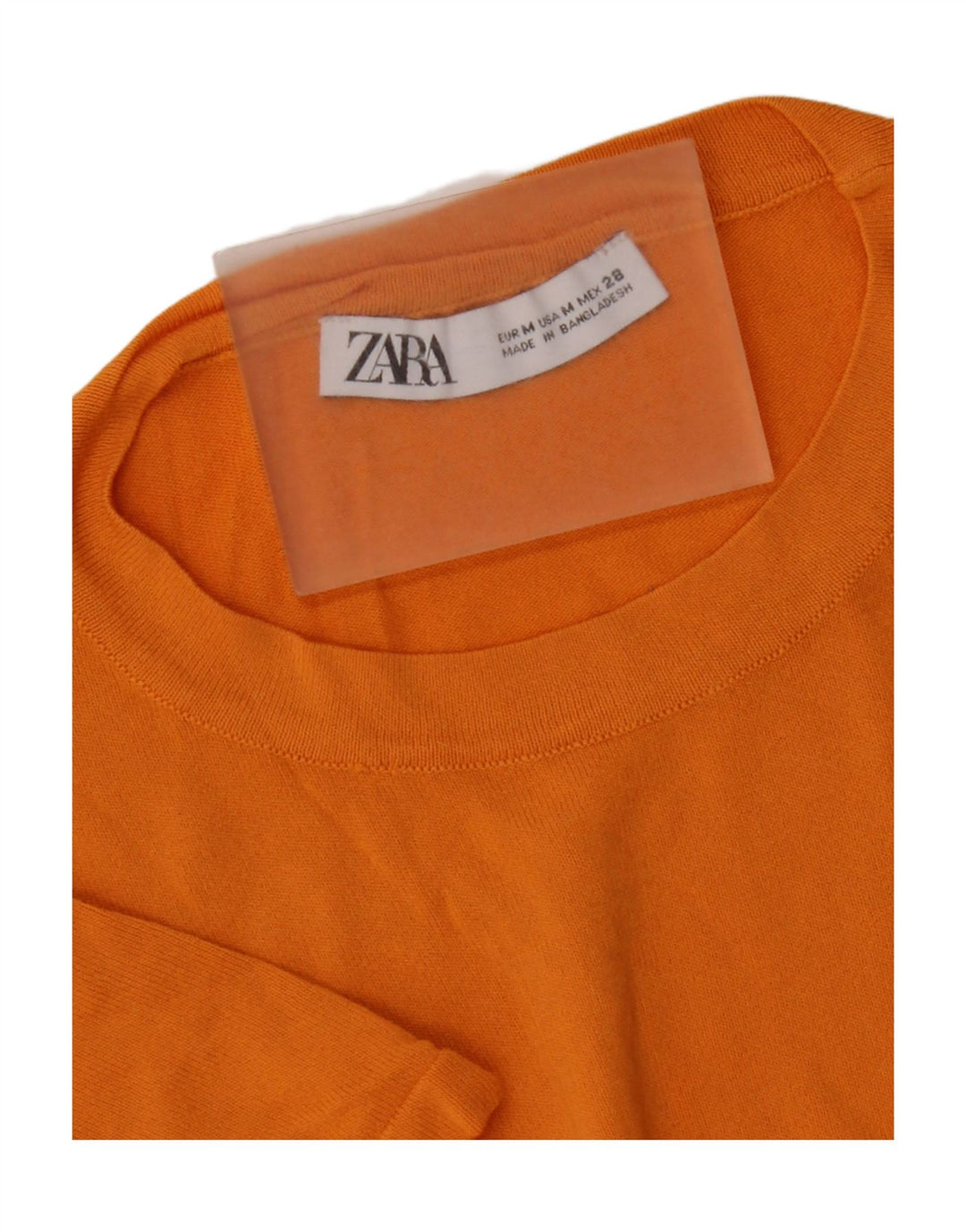 Zara Γυναικείο T-Shirt Top UK 12 Medium Orange