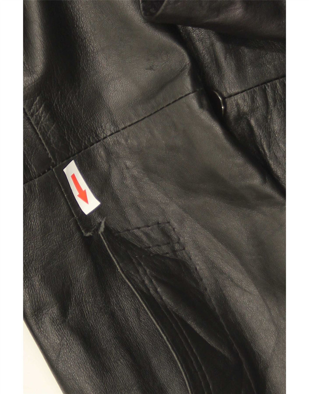 Vintage Γυναικείο Δερμάτινο Παλτό UK 18 XL Μαύρο