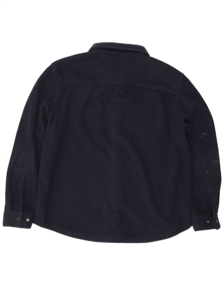 Marks & Spencer Ανδρικό πουκάμισο Fleece XL Navy Blue Polyester