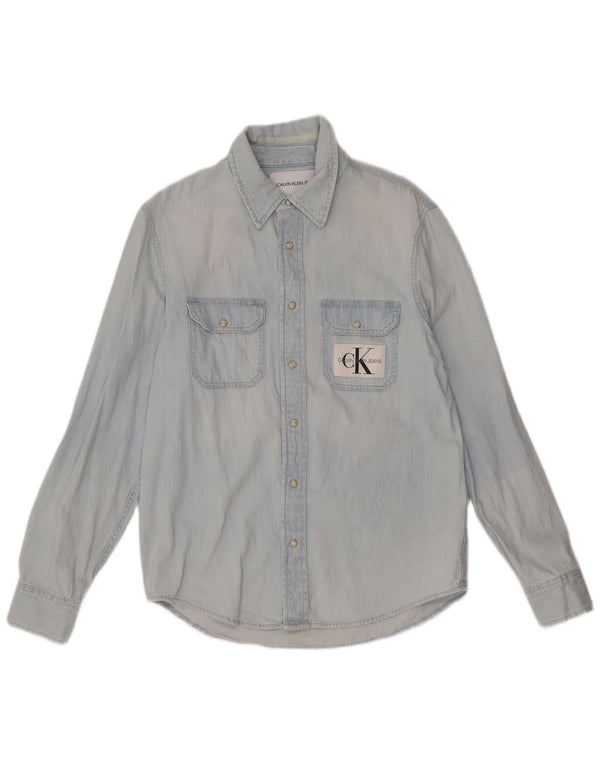 Ανδρικό τζιν πουκάμισο Calvin Klein Jeans Small Blue