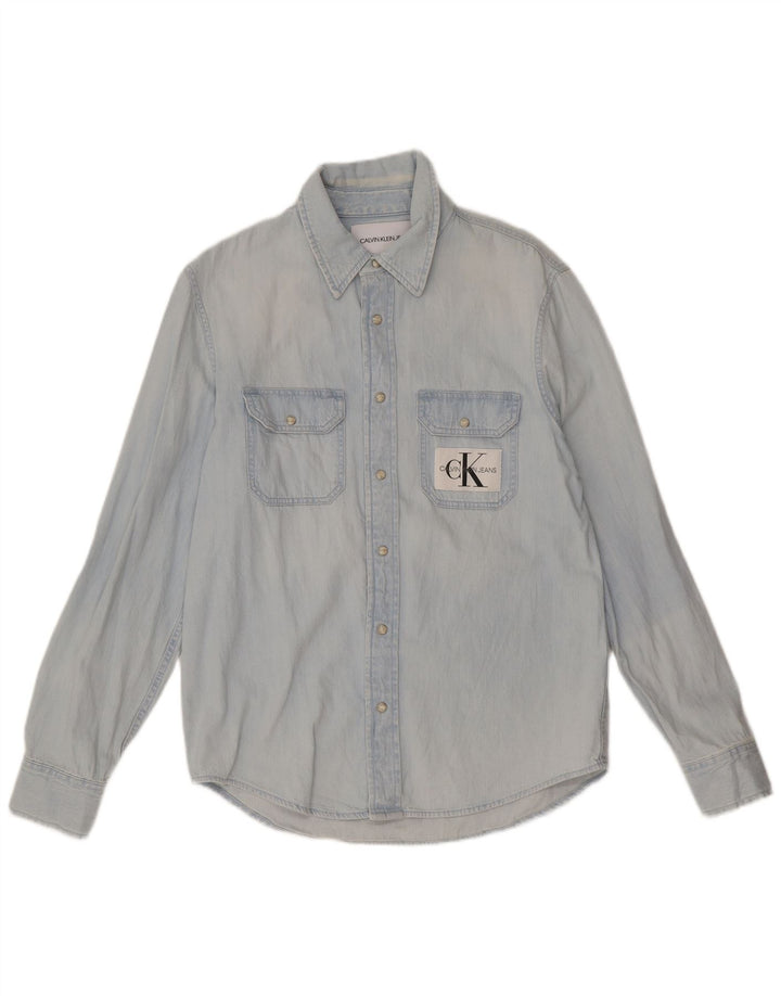 Ανδρικό τζιν πουκάμισο Calvin Klein Jeans Small Blue