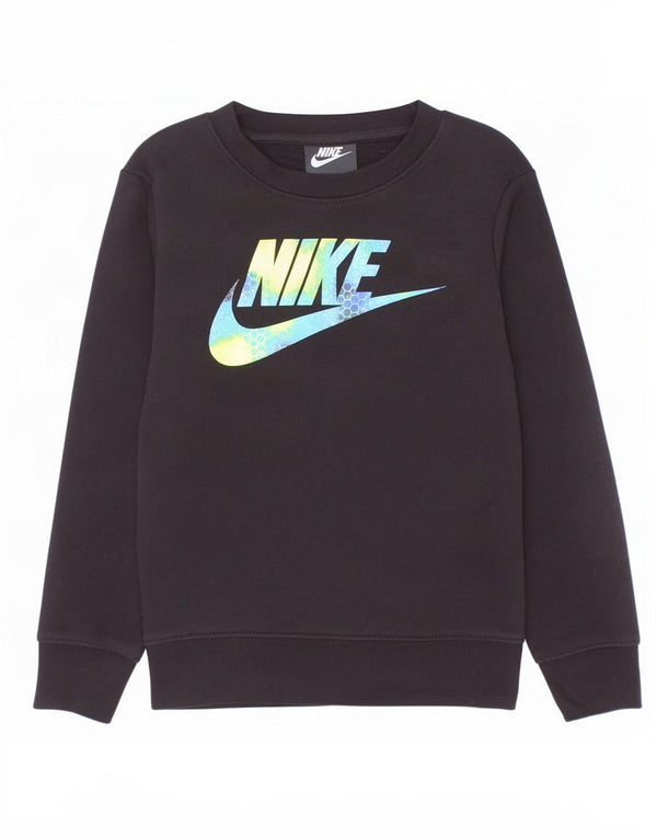 Γραφικό φούτερ Nike Boys Jumper 5-6 ετών Μεσαίο μαύρο βαμβακερό