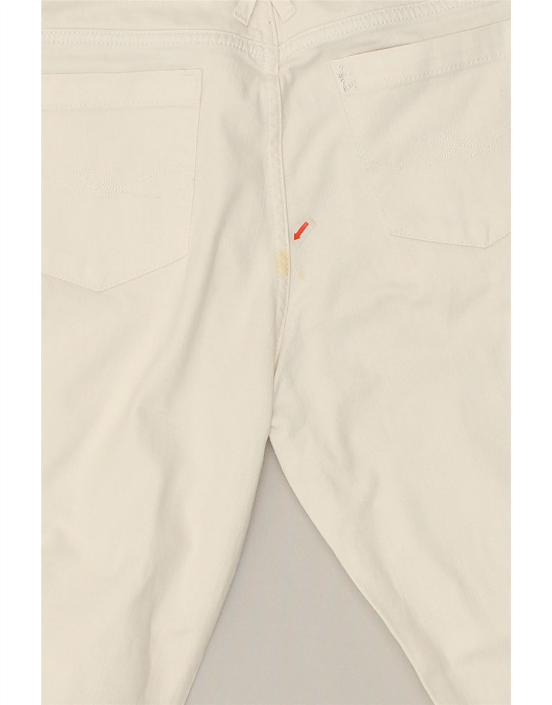 TOMMY HILFIGER Womens Bootcut Casual Trousers W32 L30 White Cotton | Vintage Tommy Hilfiger | Thrift | Second-Hand Tommy Hilfiger | Used Clothing | Messina Hembry 