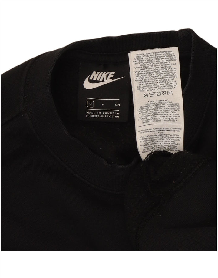Γυναικεία φούτερ NIKE Crop Oversized Jumper UK 10 Small Black Cotton