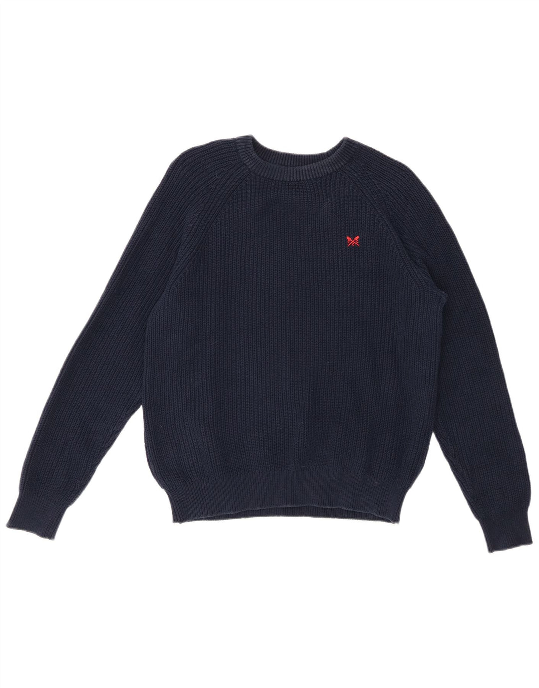 CREW CLOTHING Γυναικείο πουλόβερ με λαιμό σκάφος UK 14 Medium Navy Blue