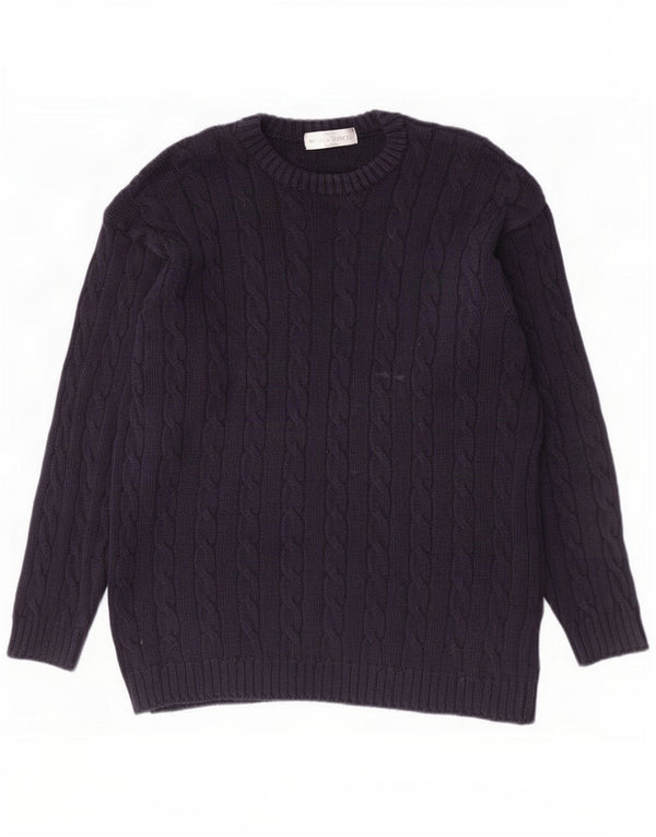 Marks & Spencer Ανδρικό πουλόβερ με λαιμόκοψη St. Michael Crew Large Navy Blue