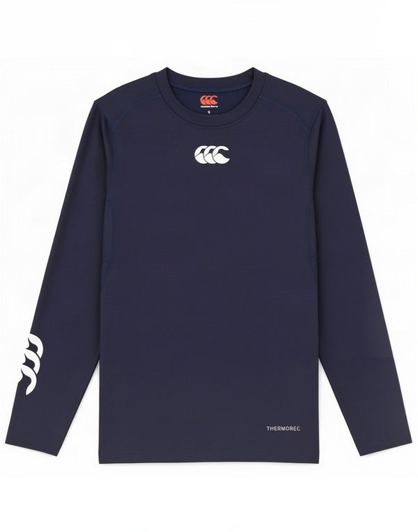 Canterbury Mens Graphic Top Long Sleeve Small Navy Blue Polyester