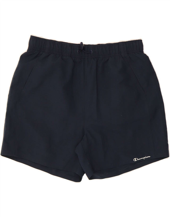 CHAMPION Mens Sport Shorts XL  Navy Blue Polyester Vintage Champion and Second-Hand Champion from Messina Hembry 
