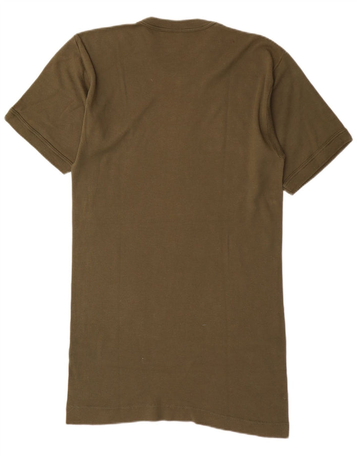 Vintage Ανδρικό T-Shirt Top Medium Khaki Cotton