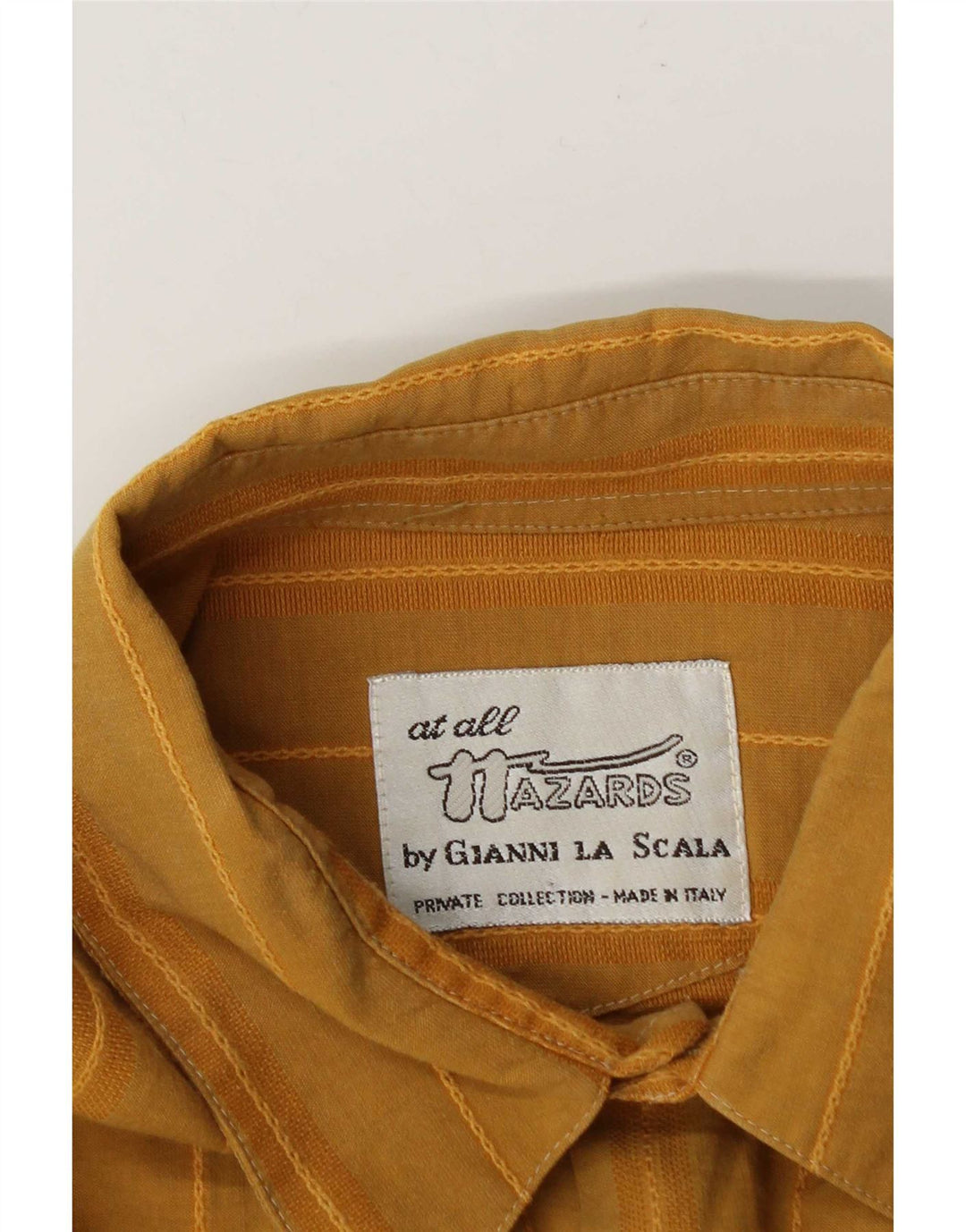 Vintage ανδρικό πουκάμισο μεγάλο κίτρινο pinstripe