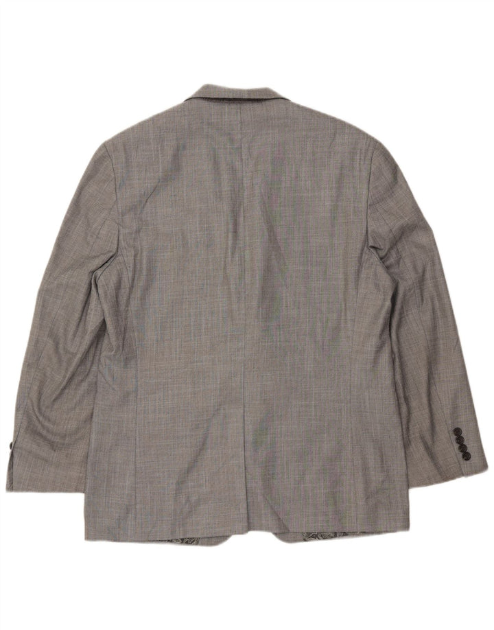 Chaps Ανδρικό σακάκι σακάκι με 2 κουμπιά UK 40 Large Grey Chevron Polyester