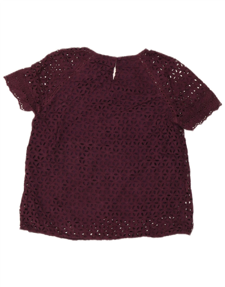 Γυναικεία μπλούζα J. CREW Τοπ US 8 Μεσαίο Μωβ φλοράλ βαμβακερό