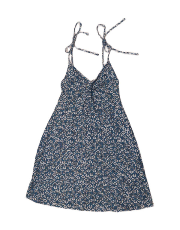 Topshop Γυναικείο Sundress UK 10 Small Blue Floral Viscose