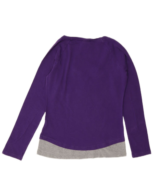 Champion Womens Heritage Fit Graphic Top μακρυμάνικο UK 12 Medium Purple