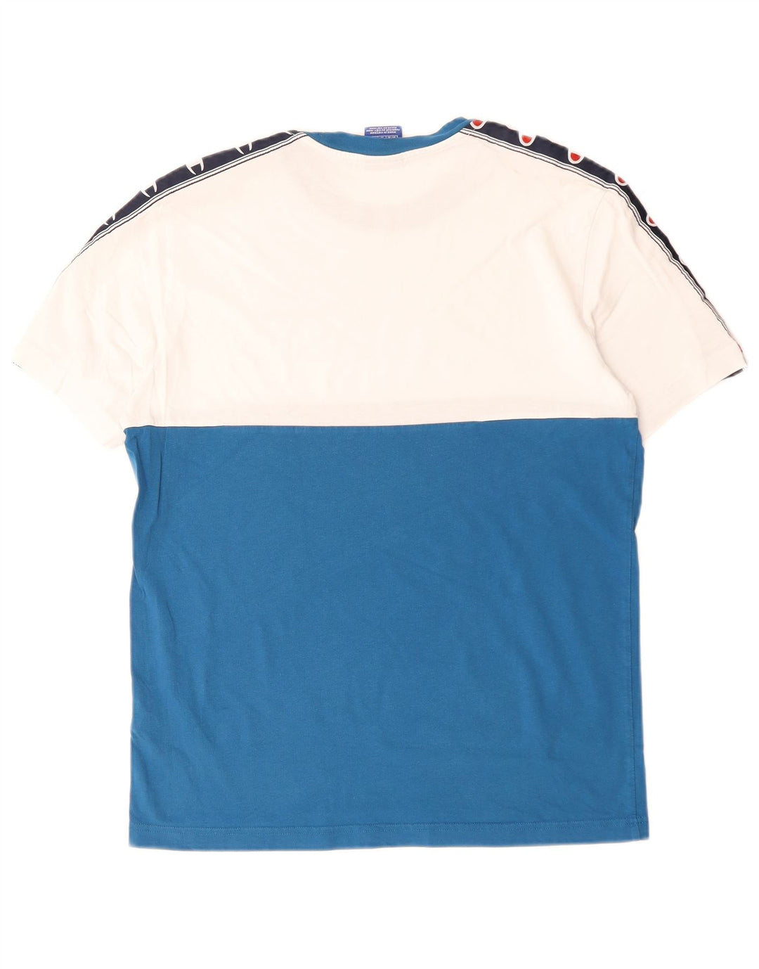 Ανδρικό γραφικό T-Shirt Champion Top από μεσαίο μπλε χρώμα, βαμβακερό