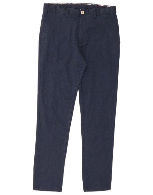Zara Ανδρικό παντελόνι Chino Slim EU 38 Small W30 L29 Navy Blue Polyester
