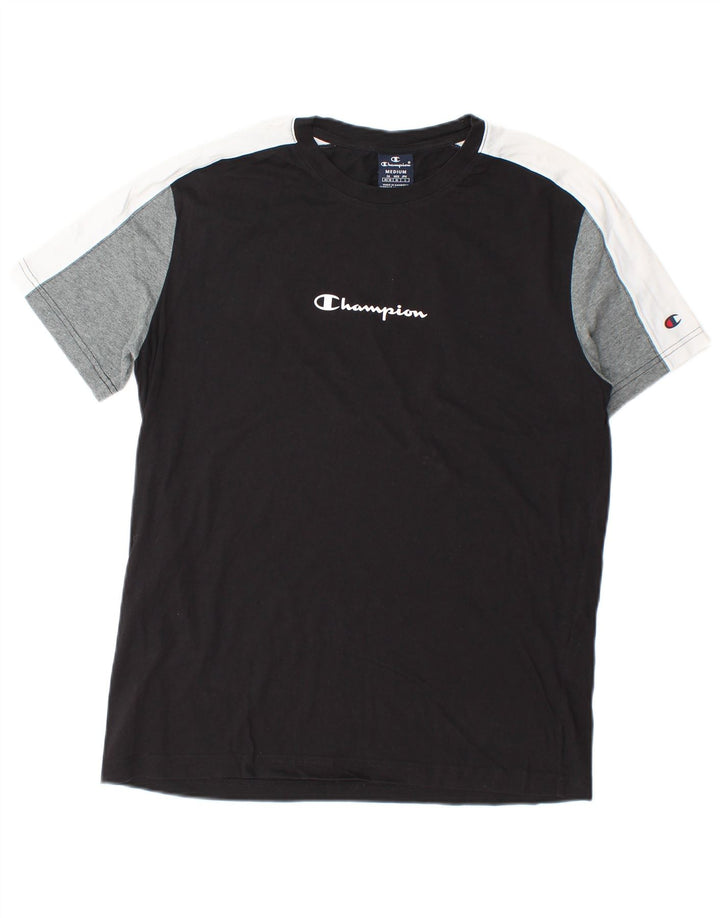 Ανδρικό γραφικό T-Shirt Champion Top Medium Black Colourblock