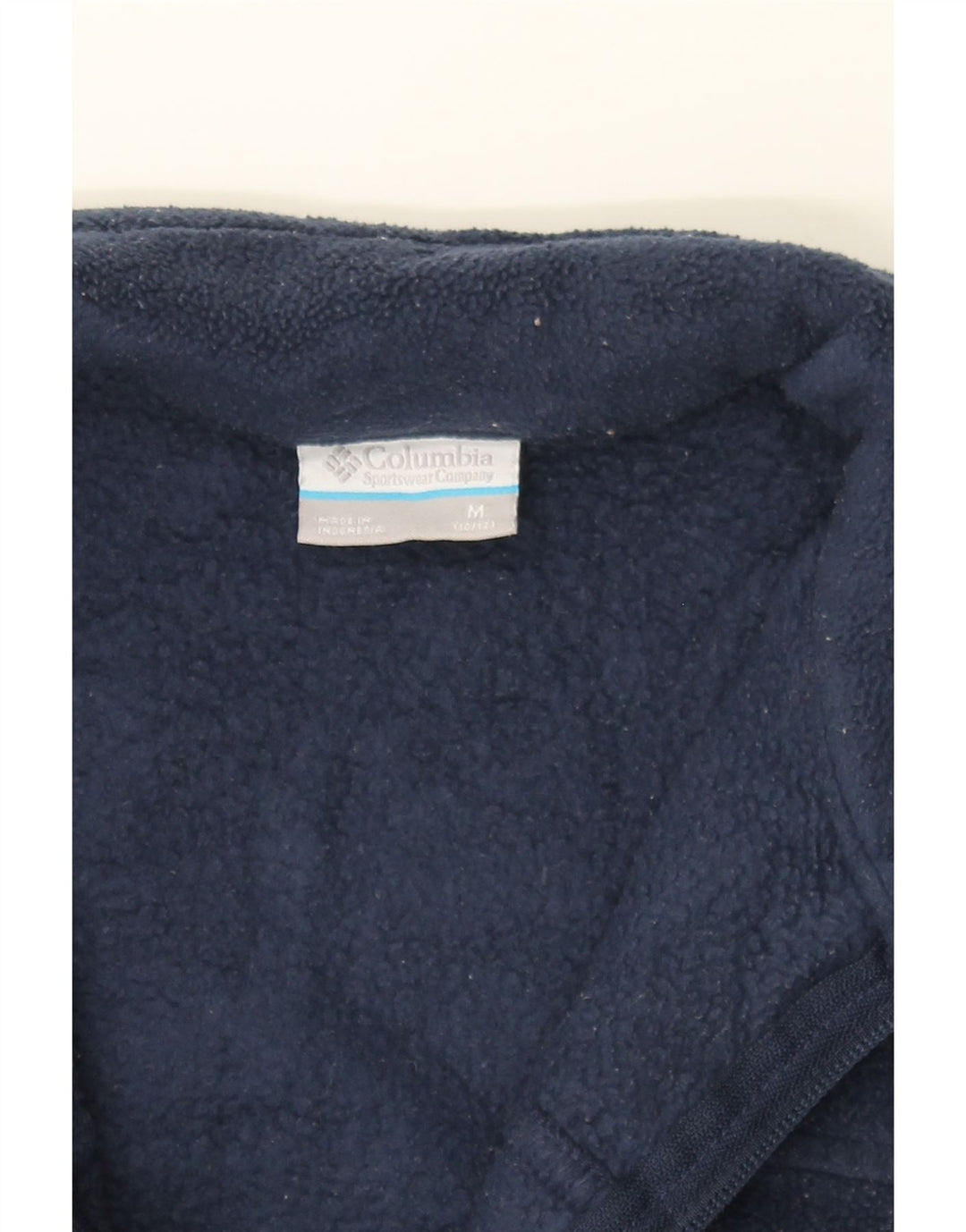 COLUMBIA Boys Fleece Jacket 10-11 Years Medium Navy Blue Polyester Vintage Columbia and Second-Hand Columbia from Messina Hembry 