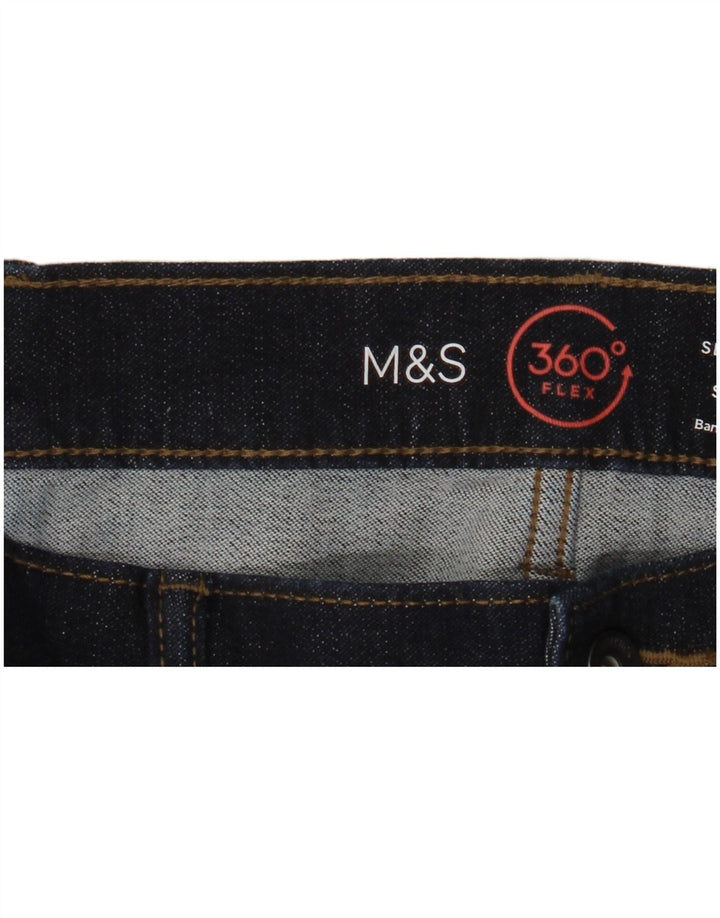 Marks & Spencer Mens Slim Jeans W38 L29 Navy Blue Cotton