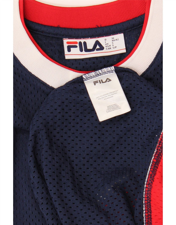 Ανδρικό γραφικό T-Shirt FILA Top Small Navy Blue