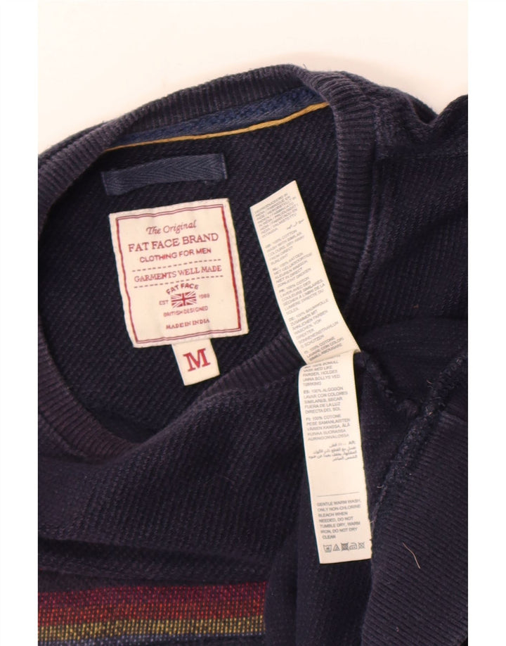 Ανδρικό φούτερ Fat Face Jumper Medium Navy Blue ριγέ βαμβακερό
