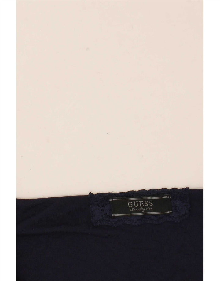 Guess Γυναικεία Αμάνικη Μπλούζα Τοπ UK 8 Small Navy Blue