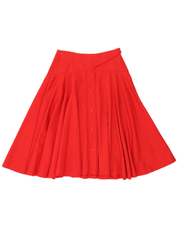 Incom Γυναικεία φούστα σε γραμμή A EU 40 Medium W28 Κόκκινο παρθένο μαλλί