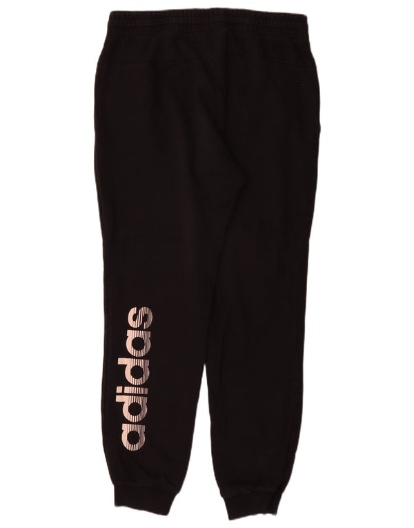 Γυναικεία αθλητική φόρμα γραφικών Adidas παντελόνι Joggers UK 16/18 Large Black