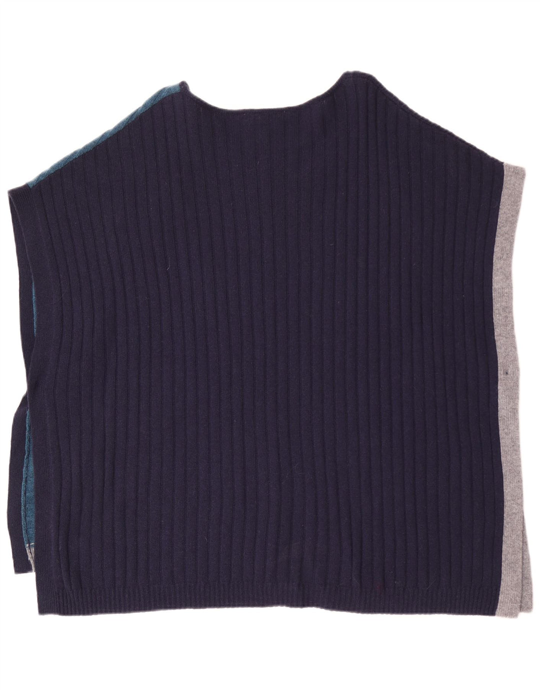 White Stuff Γυναικείο Poncho Jumper UK 16 Large Navy Blue Colourblock