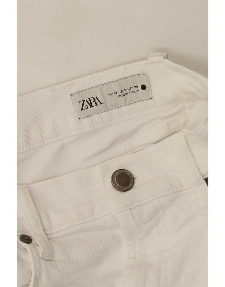 Zara Γυναικείο Cropped Jeans EU 38 Small W28 L26 White
