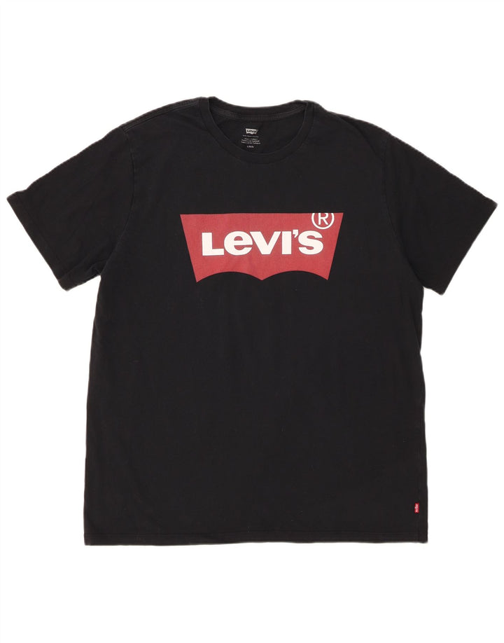 Ανδρικό γραφικό T-Shirt Levi's Top Large Μαύρο