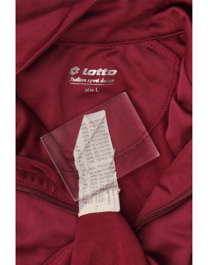 Γυναικεία αθλητική φόρμα LOTTO Top Jacket UK 16 Large Burgundy Polyester