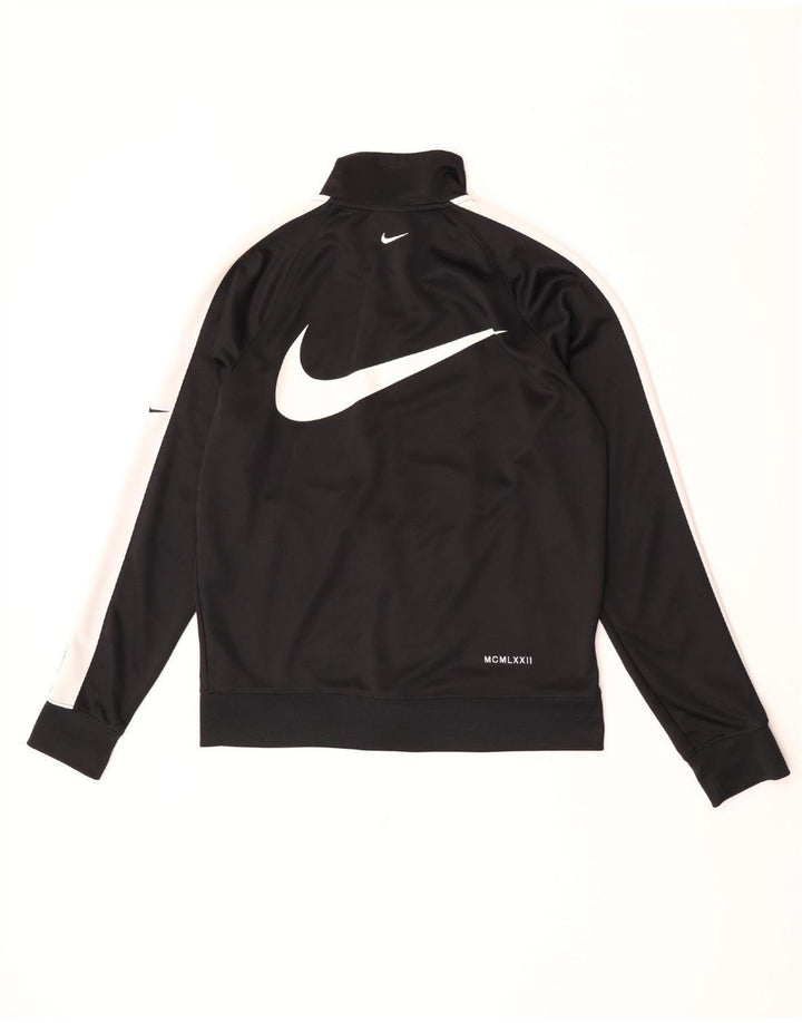 Ανδρική φόρμα γυμναστικής Nike Swoosh Graphic Μπουφάν μεσαίου μαύρου χρώματος