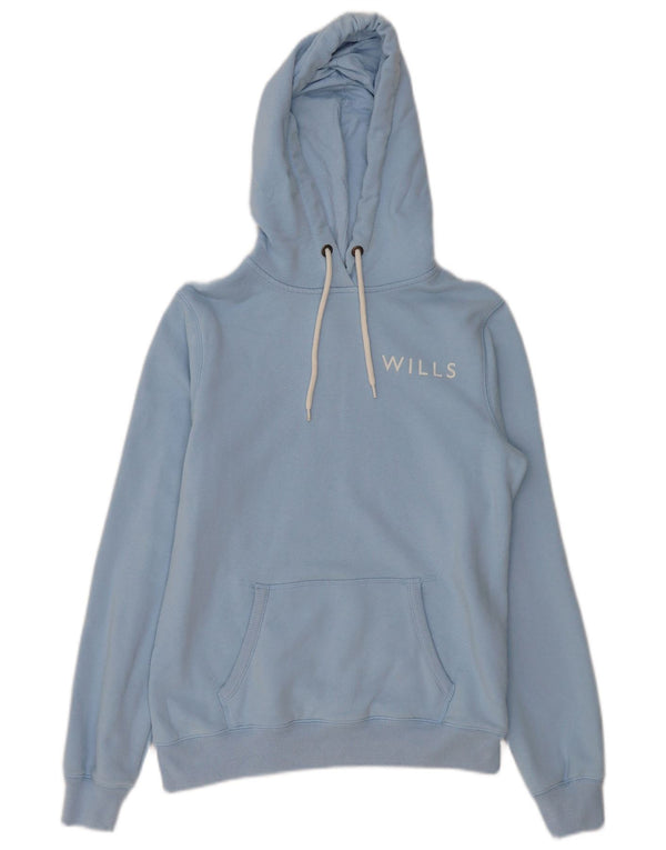 Jack Wills Γυναικείο Γραφικό Hoodie Jumper UK 12 Medium Blue Cotton