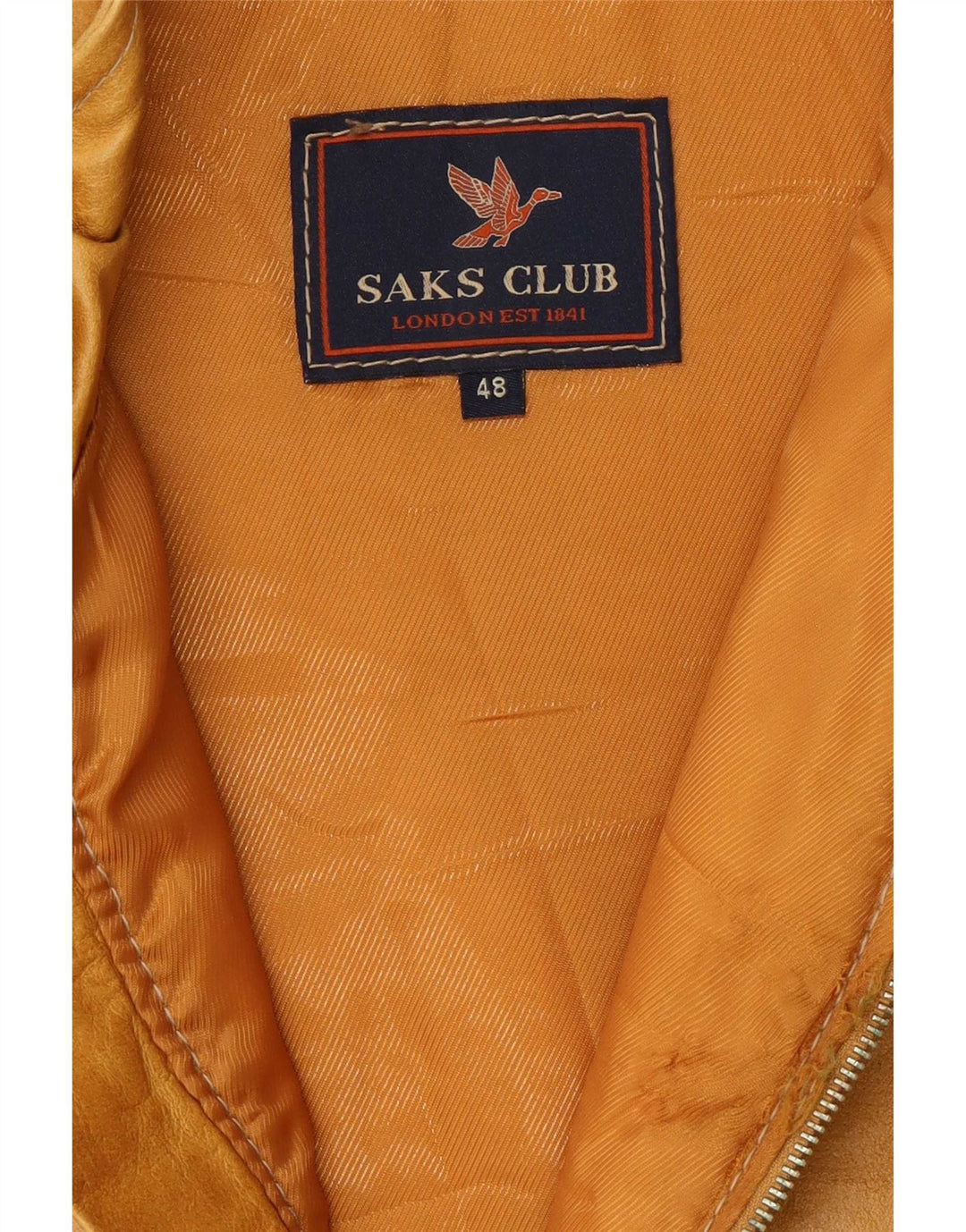 Saks Club Ανδρικό Δερμάτινο Gilet IT 48 Medium Beige