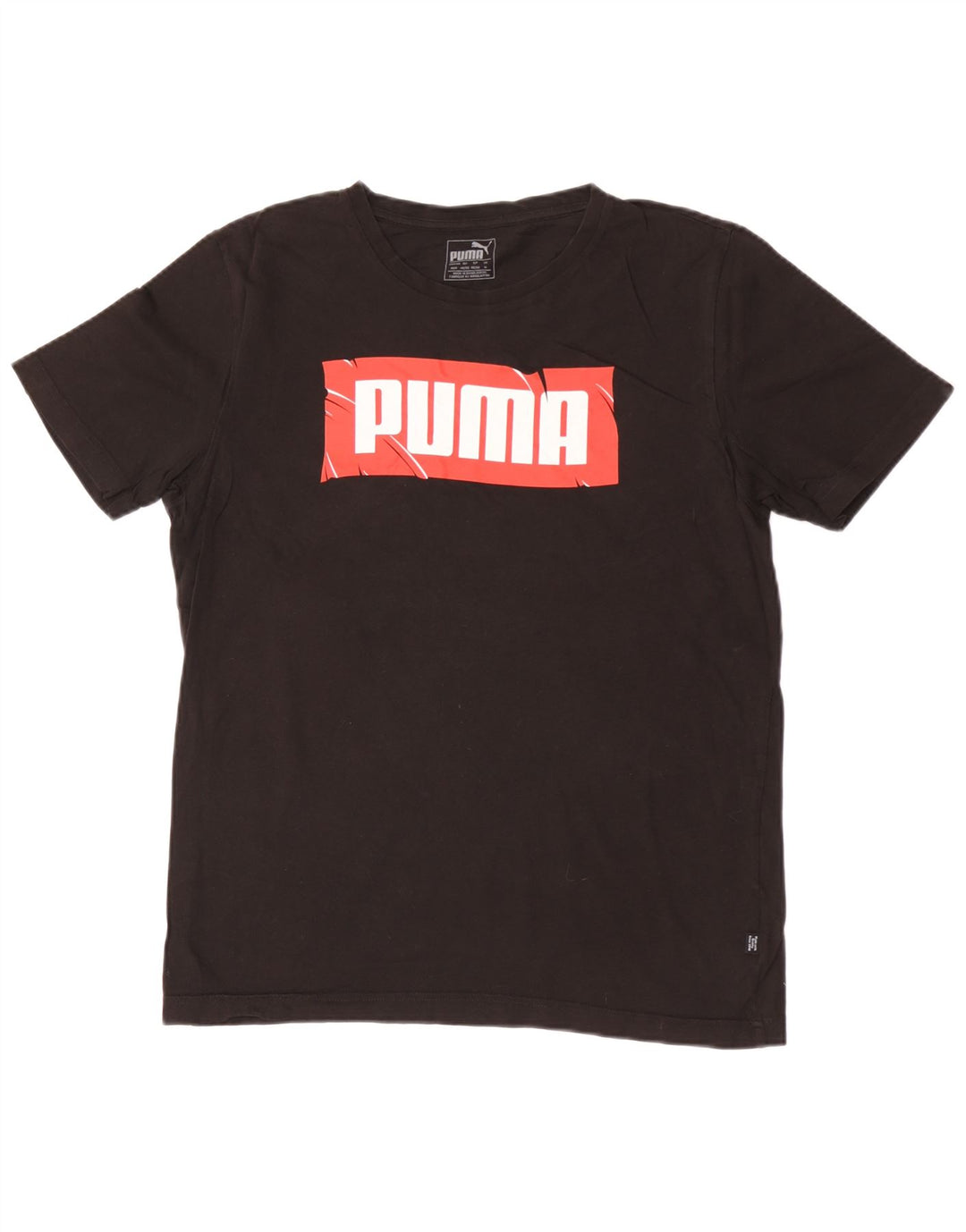 Ανδρικό γραφικό μπλουζάκι Puma, μεσαίο μαύρο βαμβακερό