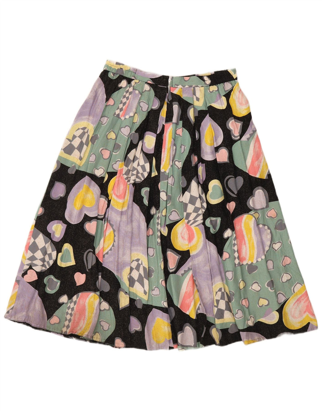 Vintage Γυναικεία Πλισέ Φούστα EU 40 Medium W30 Πολύχρωμη Καρδιά