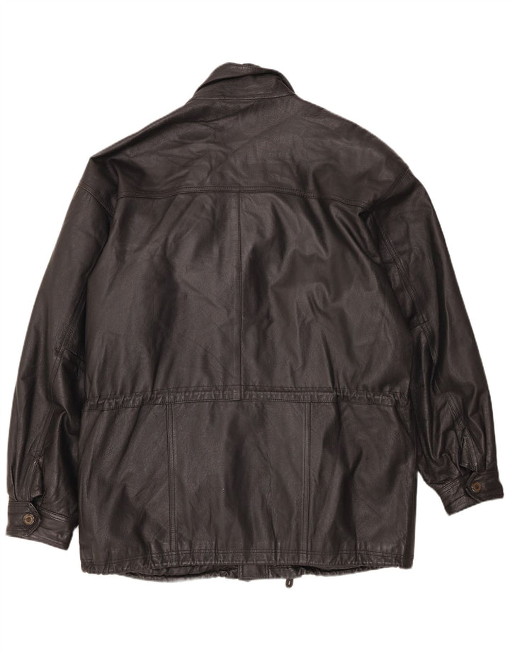 Vintage Ανδρικό Δερμάτινο Μπουφάν UK 42 XL Μαύρο