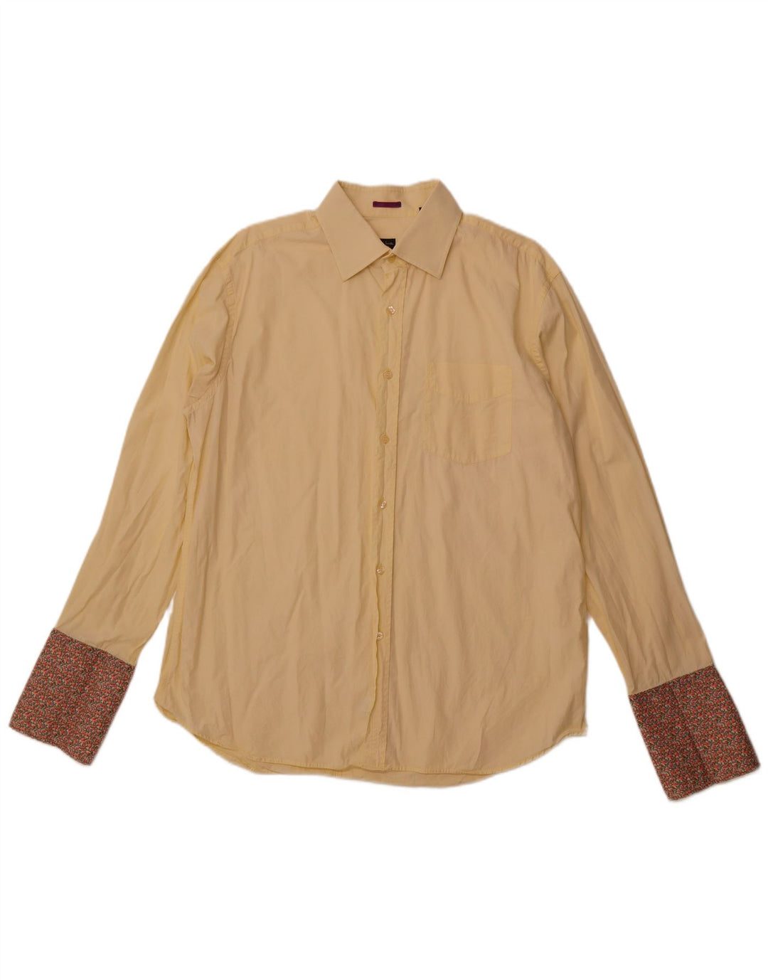 PAUL SMITH Ανδρικό πουκάμισο 17 1/2 44 XL Κίτρινο βαμβακερό